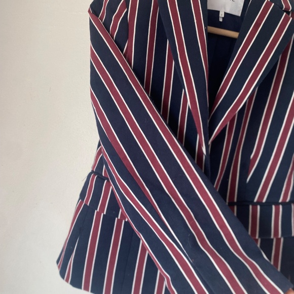 Frame 0 Striped Shrunken Blazer - Picture 9 of 14